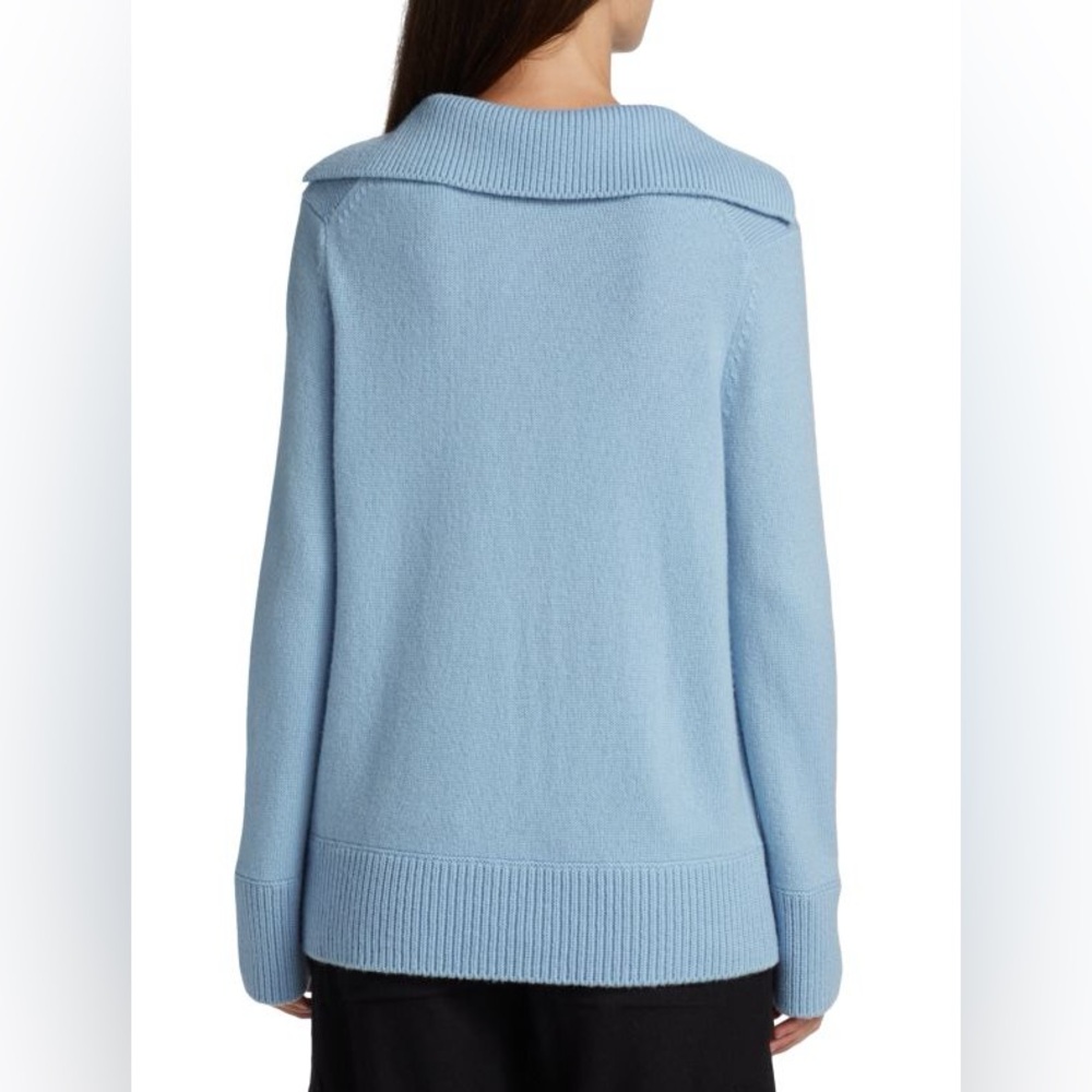 VINCE| Ribbed Trim Polo Sweater - Picture 2 of 6